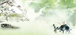 绿色清明节春季踏青海报banner
