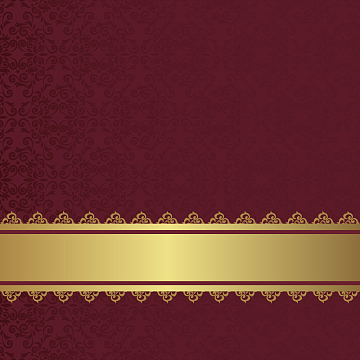 酒红花纹底纹金色飘带