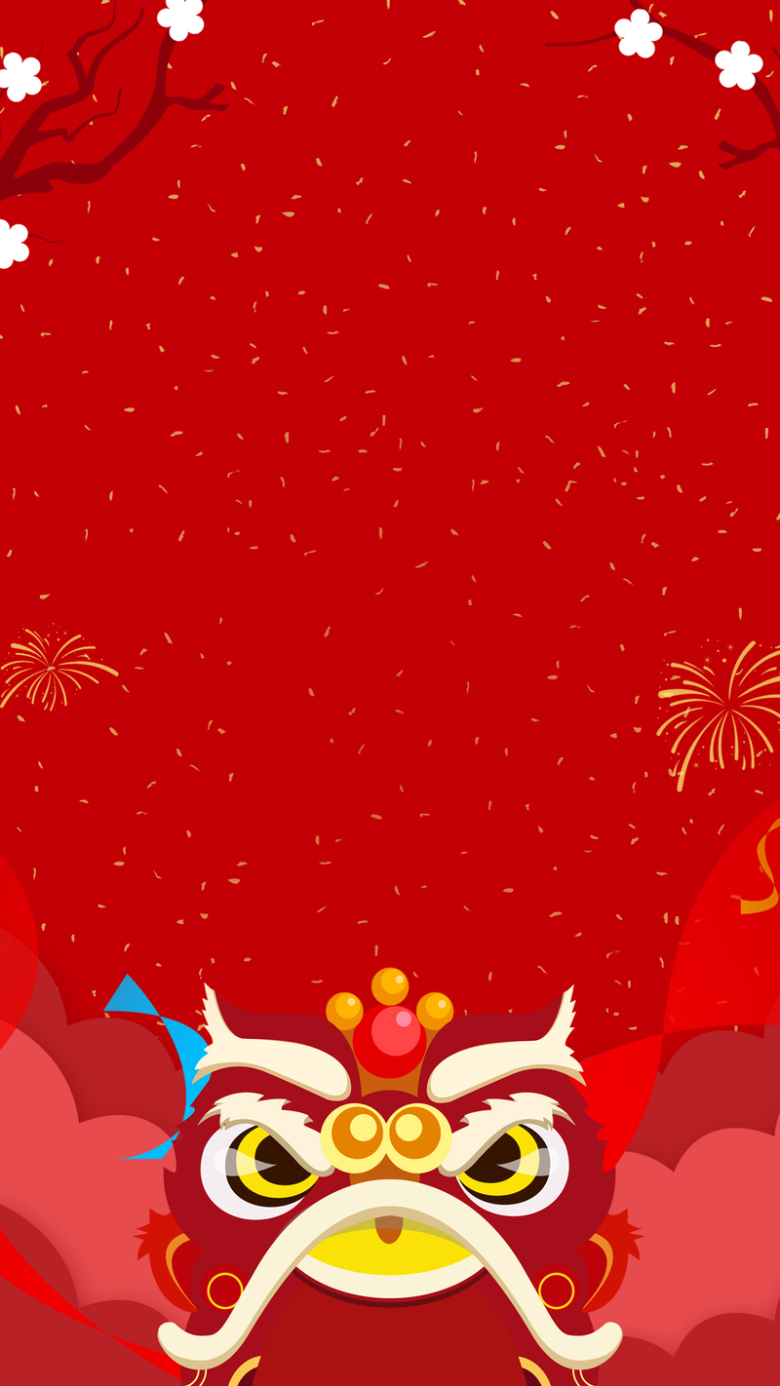 红色开门大吉h5背景素材