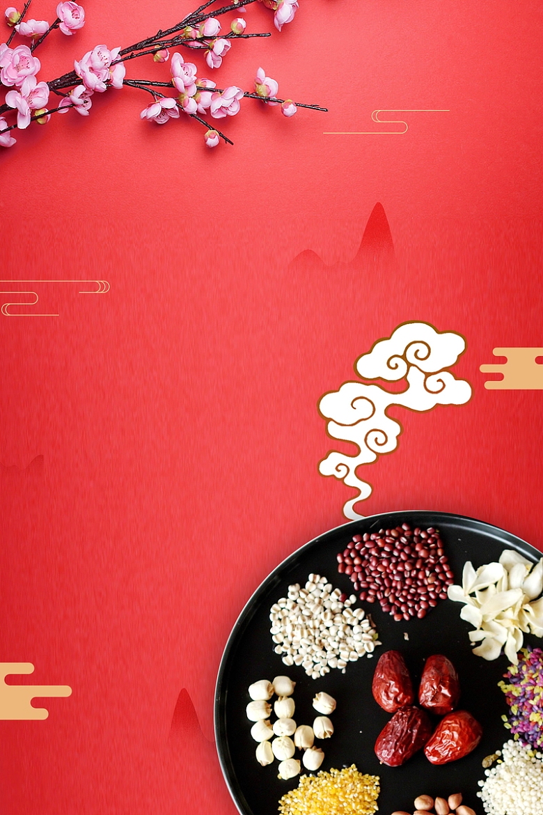 中国传统节日腊八节背景模板