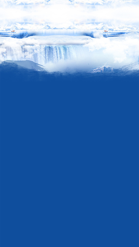 冰爽低价夏季蓝色H5背景素材