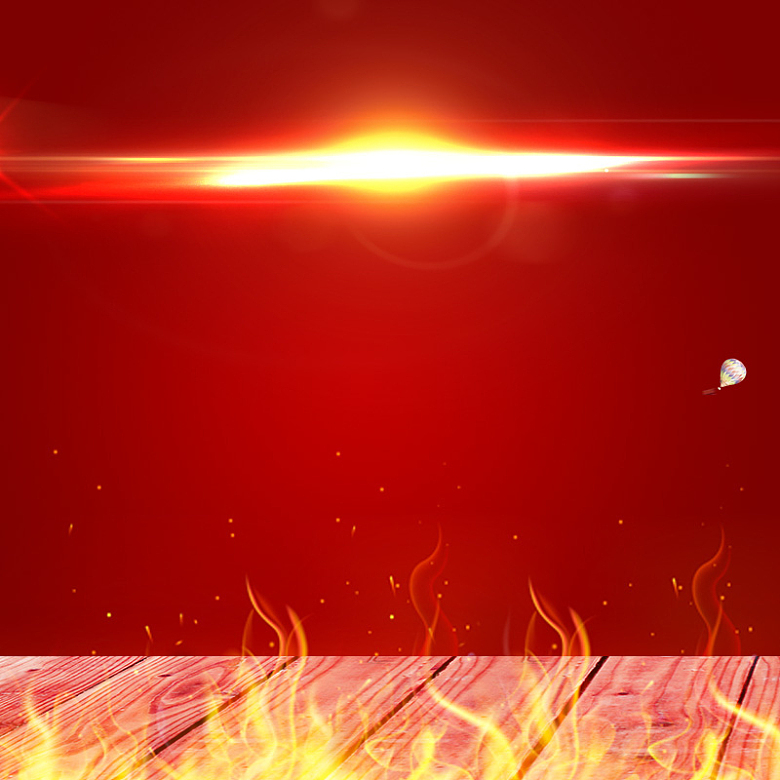 红色火焰电磁炉PSD分层主图背景素材