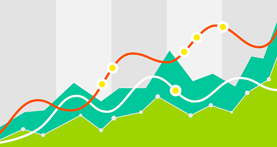 曲线形几何数据图背景