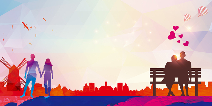 爱在七夕促销海报背景素材