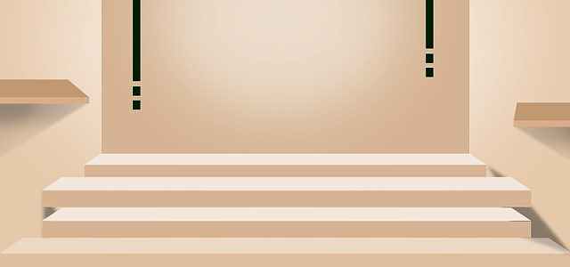 金色楼梯展台banner