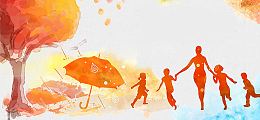 简约水彩画教师节banner