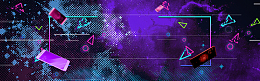 双11爆款手机促销几何紫色banner