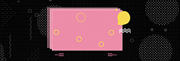 几何立体花纹方框banner背景