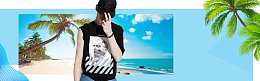时尚简约风格男装T恤全屏海报banner