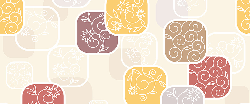 淡色方框花朵图案背景