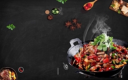 创意麻辣鸡杂美食宣传