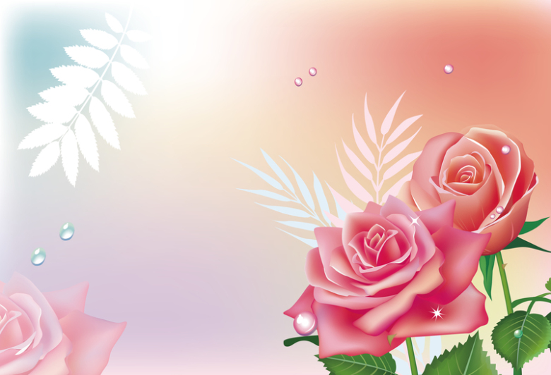 炫彩渐变玫瑰花海报背景素材
