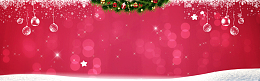 圣诞节卡通文艺红色banner