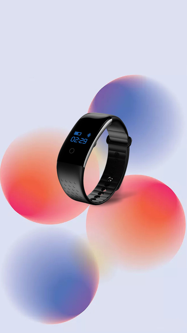 智能手环渐变创意体育运动设备h5