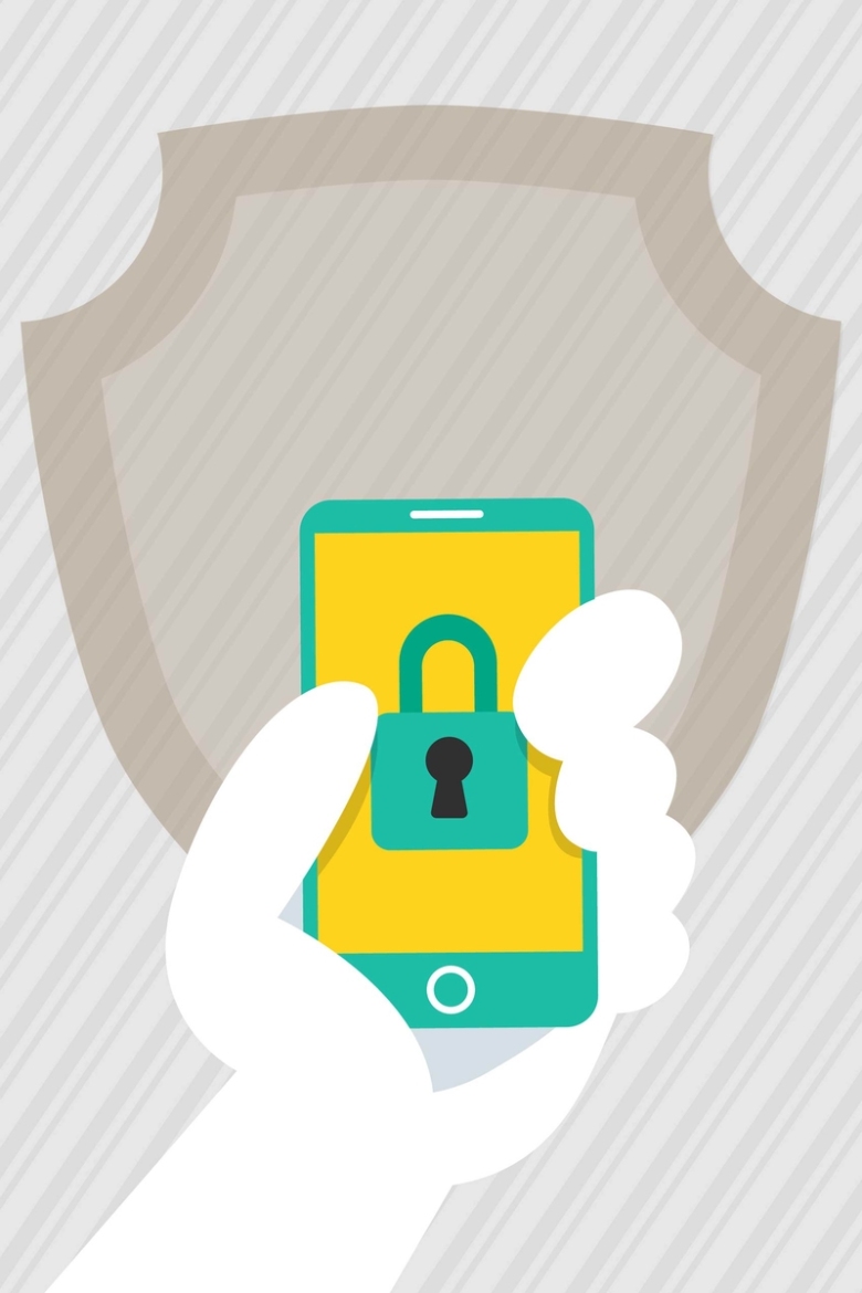 矢量扁平化网络安全海报背景