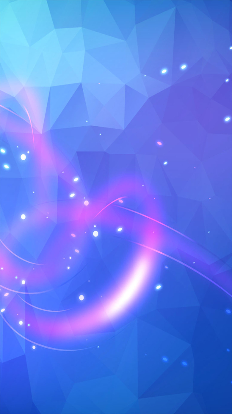 蓝色晶格多边形渐变光效h5背景素材