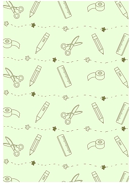 矢量卡通办公文具背景