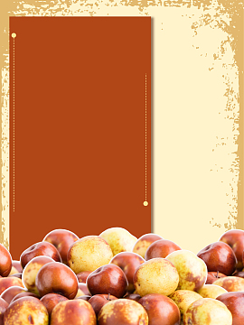 简约简洁秋季水果冬枣广告海报背景素材