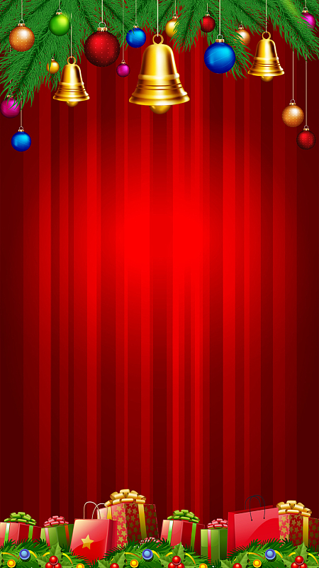 圣诞节红色促销活动h5背景psd分层下载