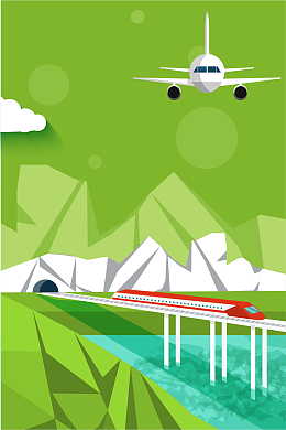 扁平旅游海报背景