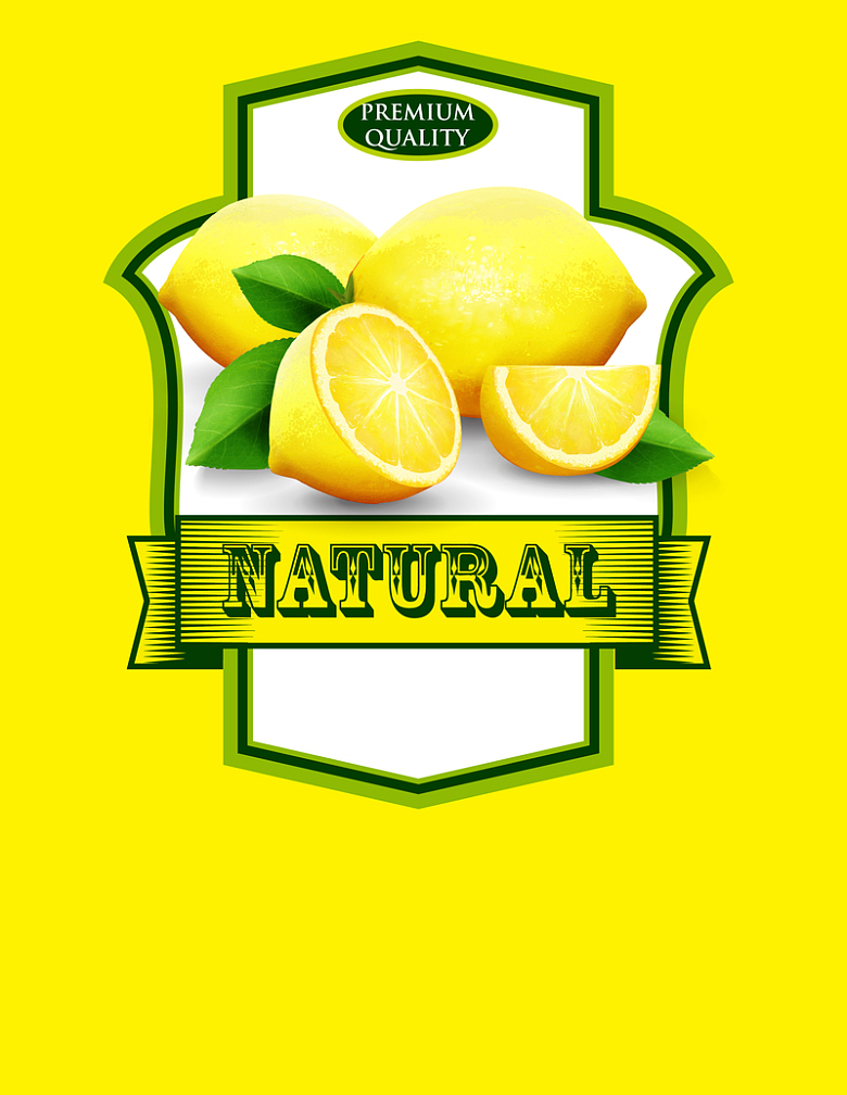 自然柠檬水果海报背景素材