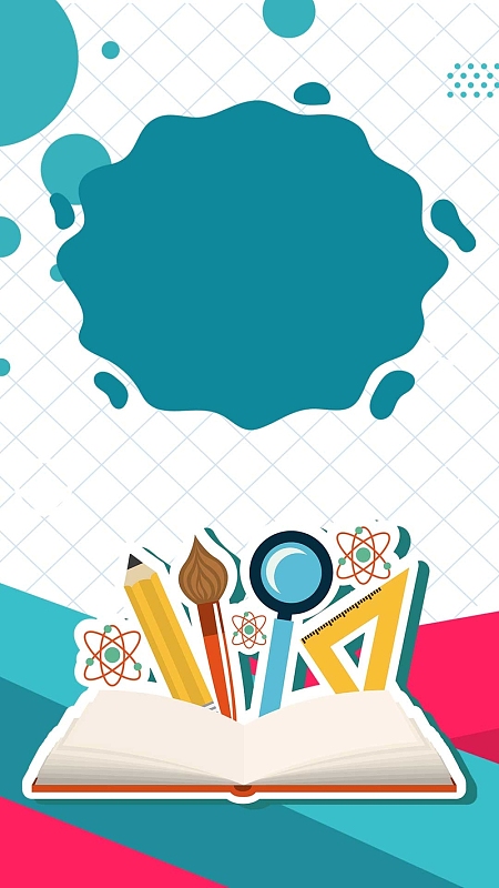 绿色几何开学季文具促销psd分层h5