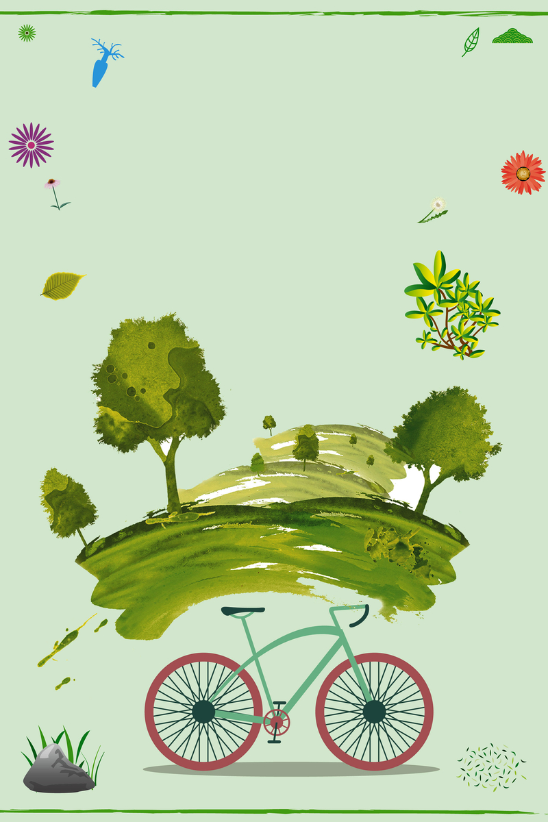 低碳生活海报背景图图片