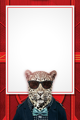 创意猎豹通缉令招聘海报