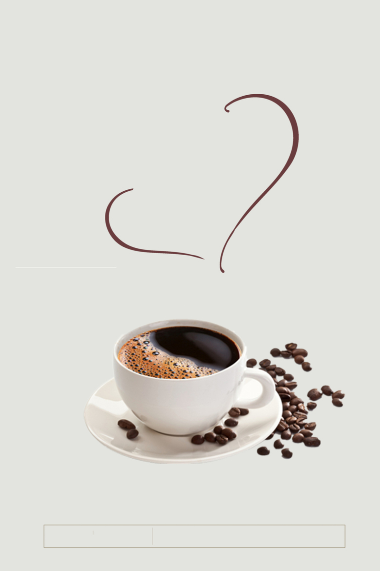简约咖啡促销海报背景