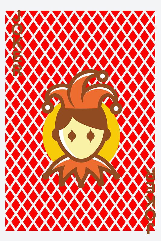 卡通简约扑克纸牌娱乐背景图