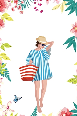 时尚夏装新品上市夏天女装春季促销海报