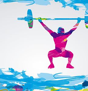 举重运动员海报