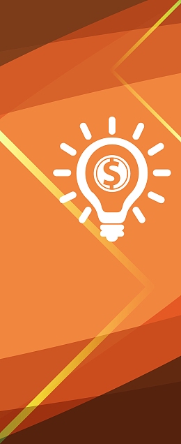 企业宣传几何灯泡思维海报展板背景