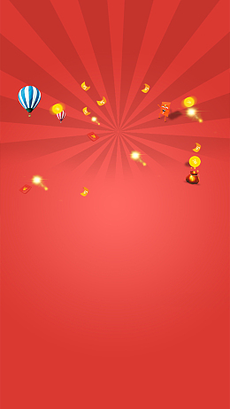 金币红包微活动H5红色扁平背景psd下载