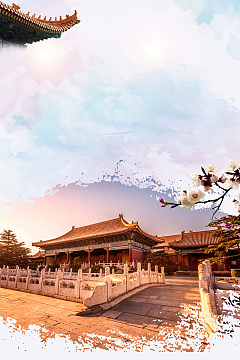 简约北京印象旅游海报