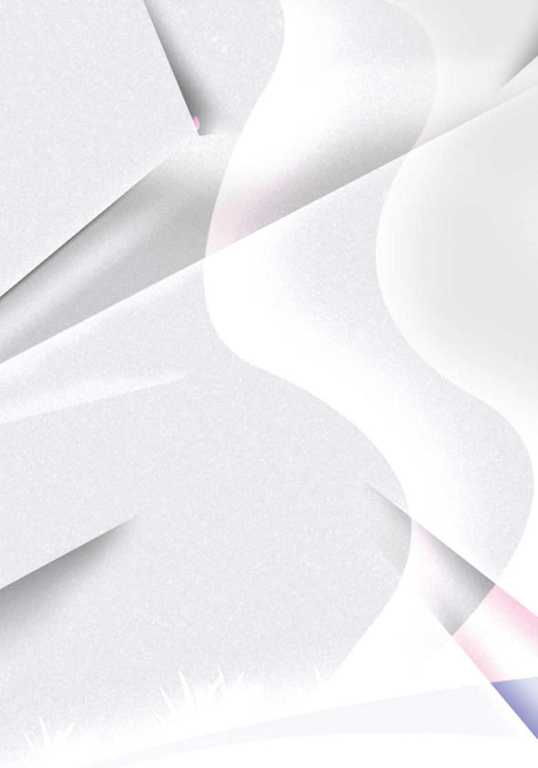 白色不规则飘带背景素材