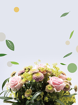 秋季菊花清新鲜花店宣传设计