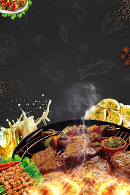 BBQ烧烤餐饮海报
