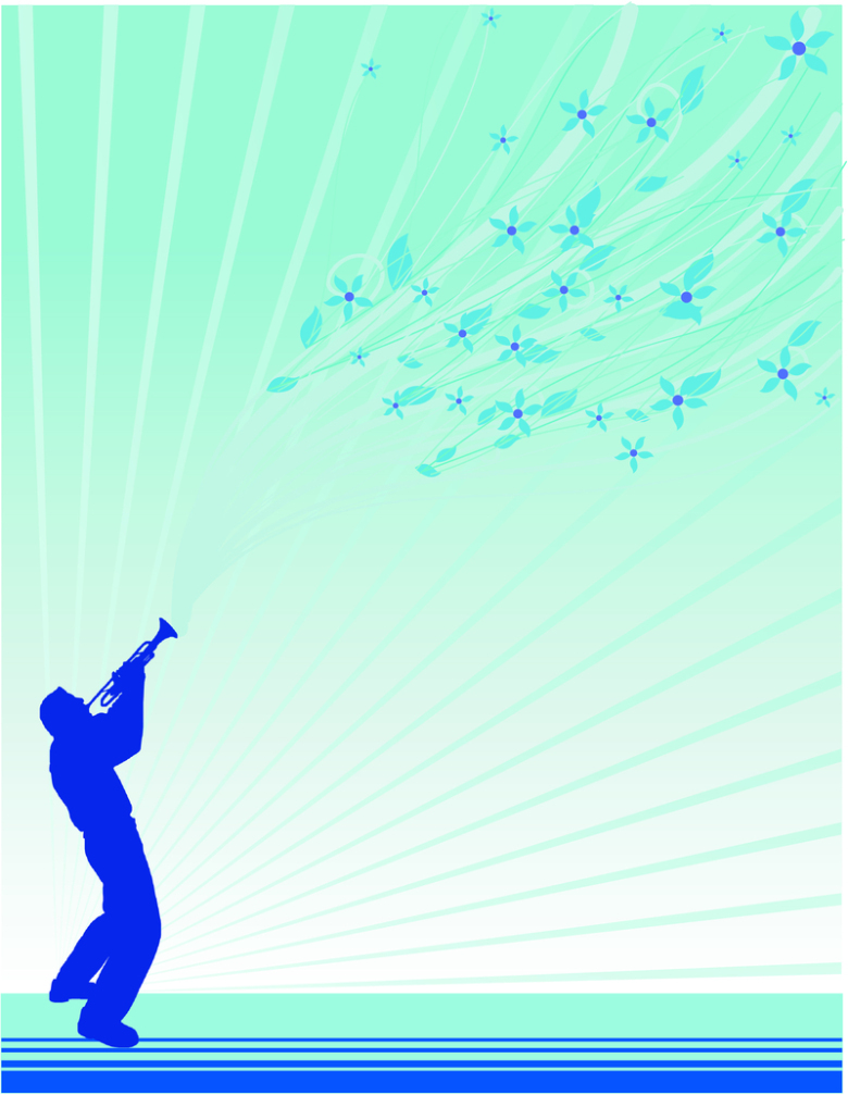 吹喇叭蝴蝶花阳光背景