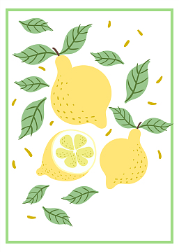 卡通手绘夏季上新水果特惠海报背景素材