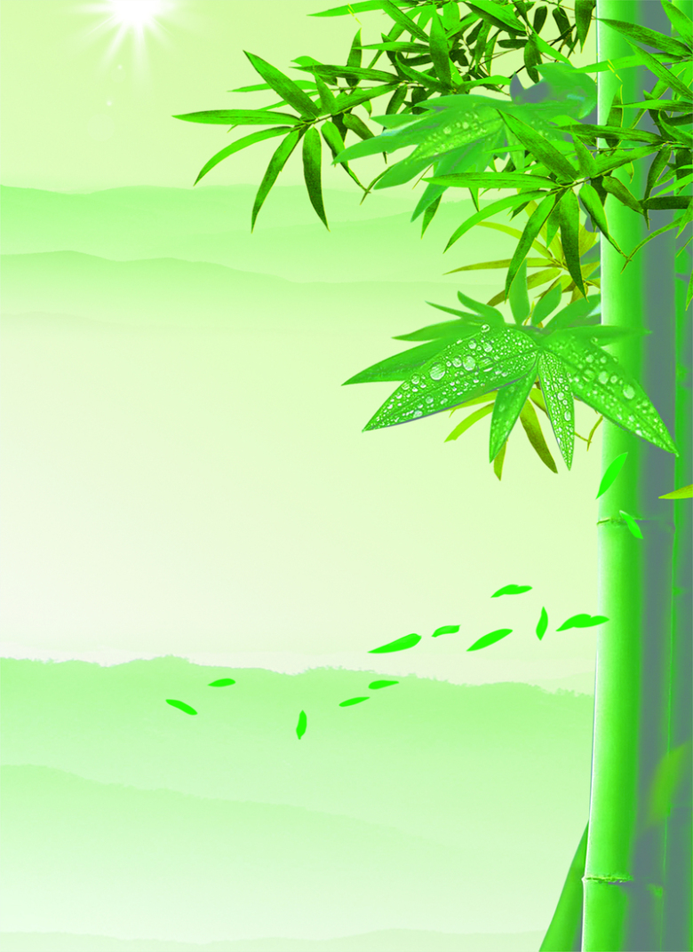 小清新创意竹子海报
