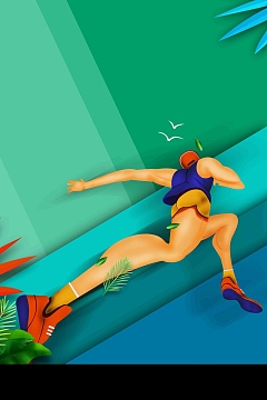 生命在于运动健身运动海报