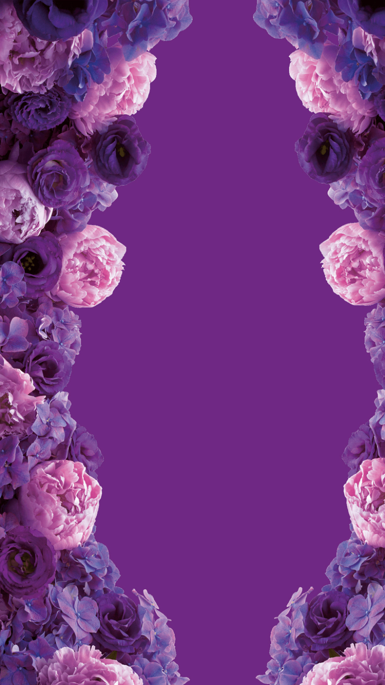 梦幻花朵边框h5背景