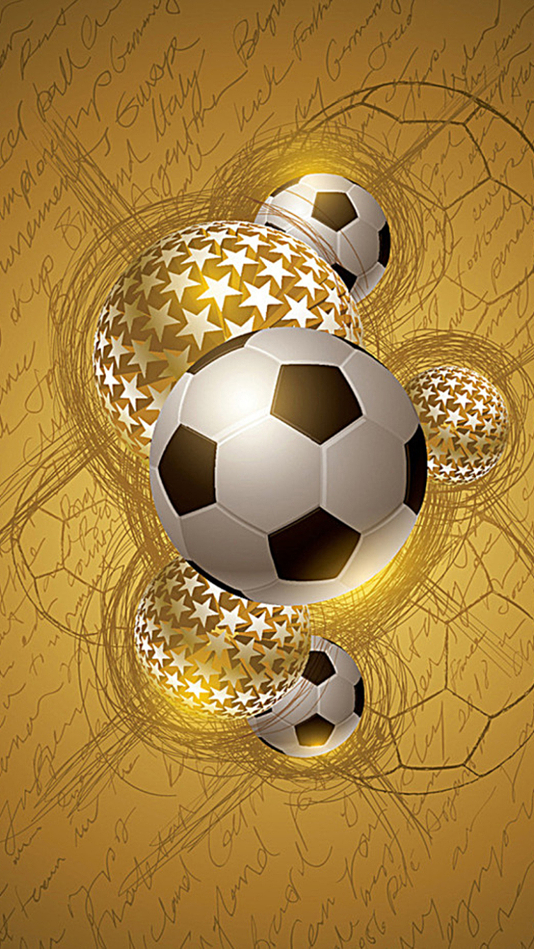 金色足球图案背景图