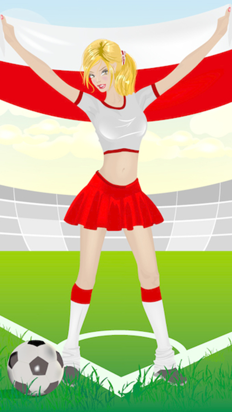 迷人足球拉拉队图案背景图