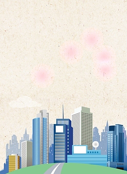 扁平城市建筑背景