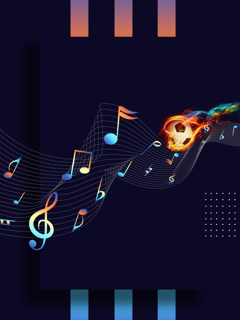 音符世界杯酒吧海报