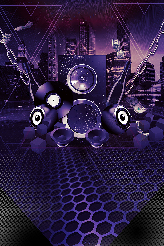 黑色酒吧派对海报