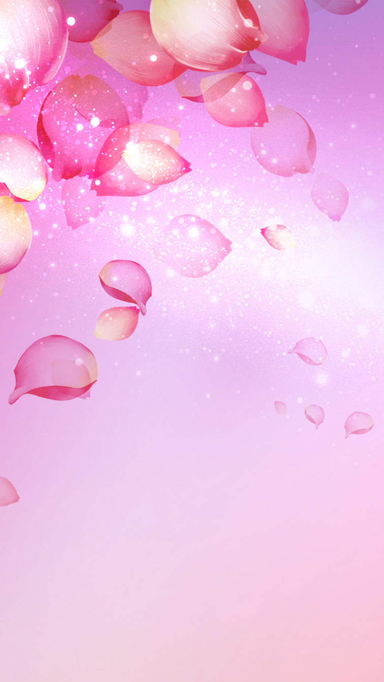 粉色花瓣h5背景免抠素材免费下载_觅元素51yuansu.com