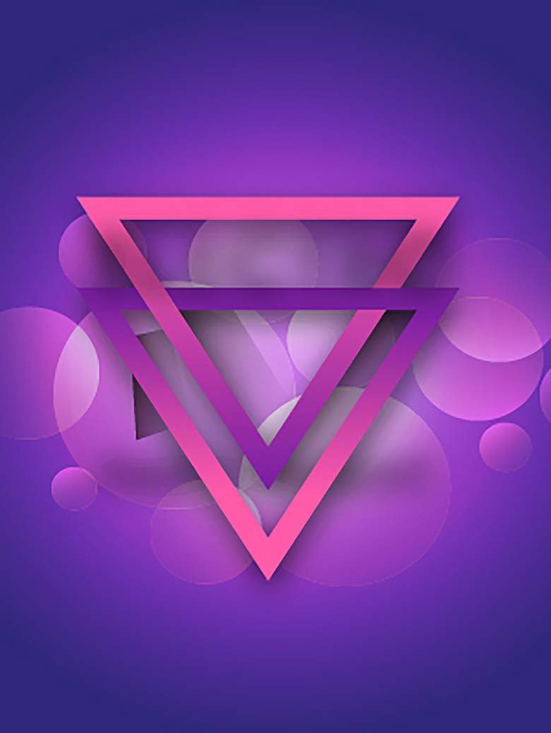 浪漫紫色三角背景